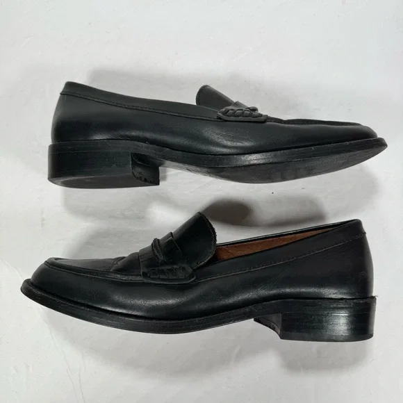 Madewell The Elinor Loafer In Black Leather Women Size 7 - Picture 7 of 11
